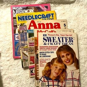 Bundle of 5 vintage needlework magazines